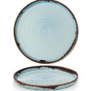 Dudson Harvest Turquoise Walled Plate 21cm