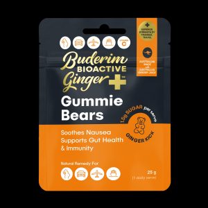 Buderim Bioactive Ginger+, Gummie Bears, 25g