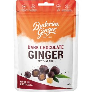 Buderim Ginger, Dark Chocolate Ginger, 125g