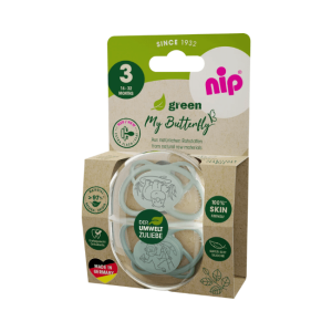 Nip Schnuller green My Butterfly Silikon, mint/grün, Gr. 3, 16-32 Monate, 2 St
