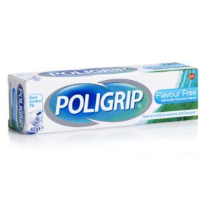 Poligrip Flavour Free Denture Fixative Cream, 40g