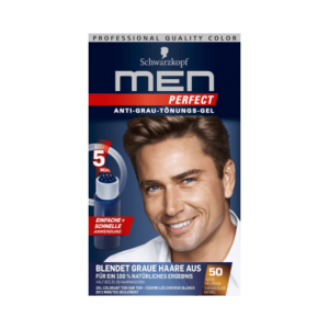 Schwarzkopf Men Perfect Tönung Anti-Grau-Gel Natur Hellbraun 50, 1 St