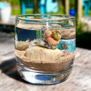 Gel Wax Unscented Rock Glass Candle Smokeless