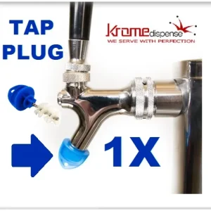 BEER FAUCET COVER / BRUSH PLUG CAP – BLUE – Commercial Hygiene Plug AND Overnight Cap for Beer Taps KROME C545