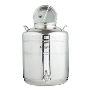 Sansone Stainless Fusti Tank – 20 L (5.2 gal) for Fermentation or Storage WE805 Includes Spigot