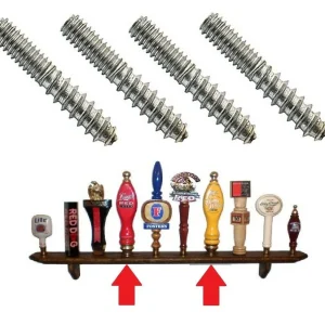 4 PACK HANGER BOLTS For Beer Tap Faucet Handles – Fits All Standard USA Beer Pulls