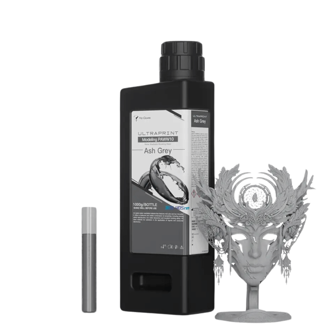 HeyGears UltraPrint PAWW10 Water Washable Resin Ash Grey 1KG - Image 2
