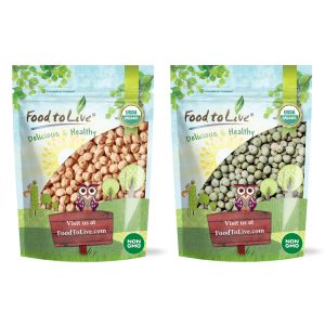 Organic Pulses Bundle with Chickpeas (5 LB) and Whole Green Peas (5 LB)